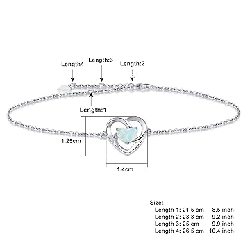 オパール ハート型 アンクレット Amazon | オパールハートアンクレット/ブレスレット レディース